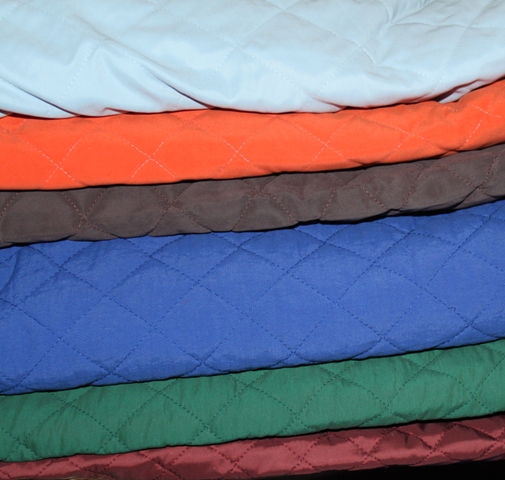 Steppstoff wasserabweisend - hellblau, orange, braun, königsblau, grün, bordeaux